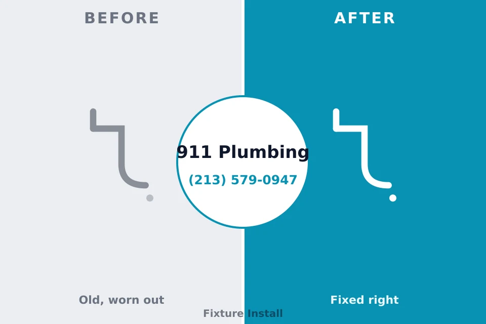 Before and after: plumbing repair Lyndhurst, VA